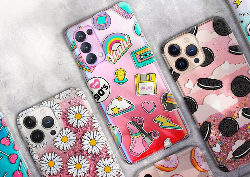 Przezroczysta kolekcja z wzorami